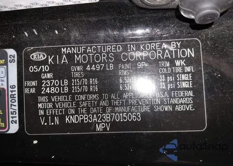 2011 Kia Sportage Lx from USA, damaged, VIN KNDPB3A23B7015063